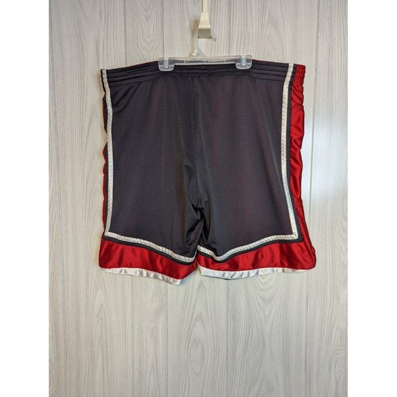 Nike Basketball Reversible Shorts Black Red Nylon Drawstring Men's NO TAG - Picture 2 of 7